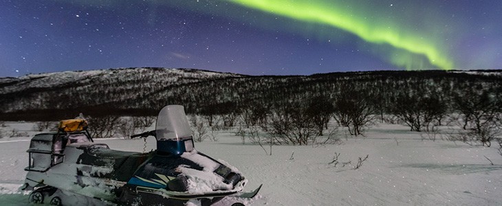 Randonnée en motoneige à Rovaniemi - Aurores Boréales