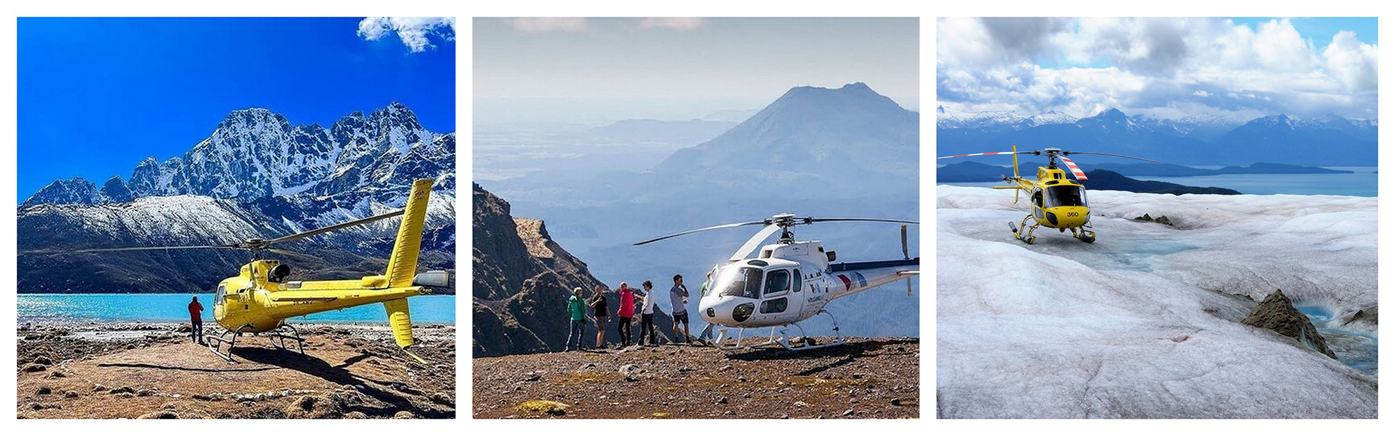 vol en hélicoptère en montagne