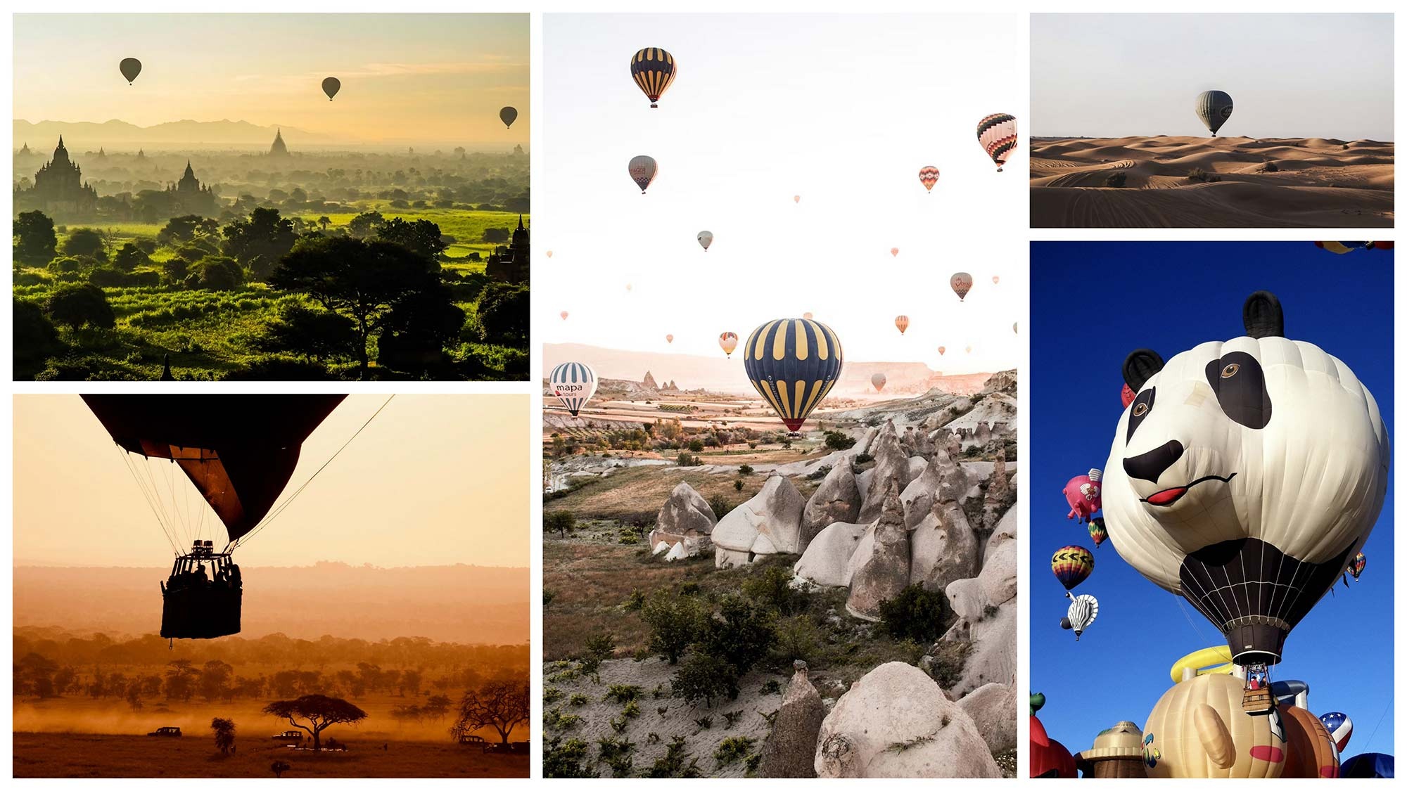 Les plus beaux endroits pour faire un vol en montgolfière